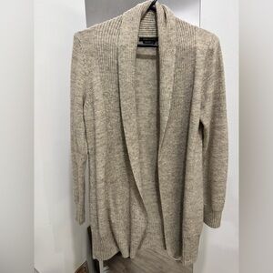 BCBGMaxAzria Taupe Ribbed Cardigan